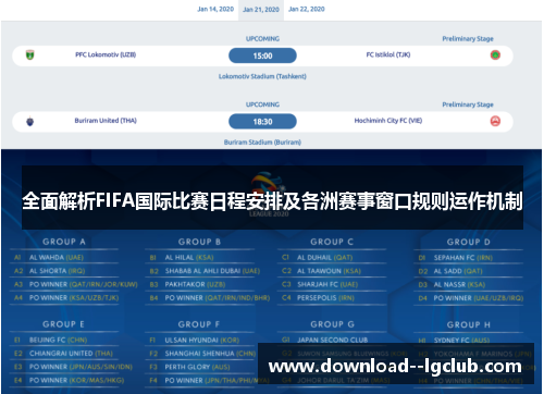 全面解析FIFA国际比赛日程安排及各洲赛事窗口规则运作机制